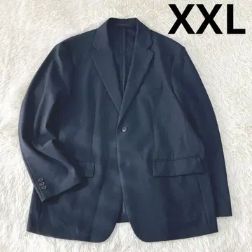 빅 XXL 유니클로 2way 스트레치 자켓 테일러드 워셔블 네이비