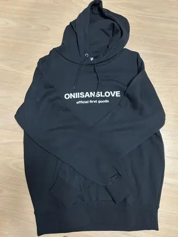 ONIISAN'S LOVE 후드 부착 후드티 블랙