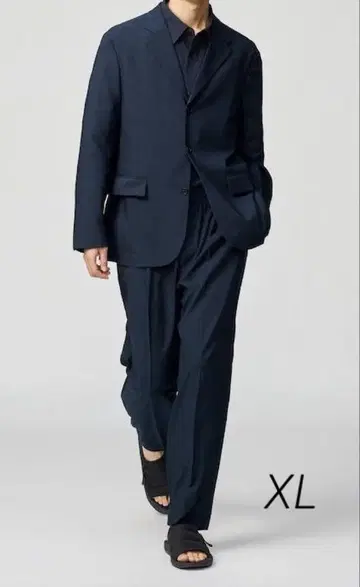 유니클로C 감동 자켓&감동 팬츠 셋업 XL 네이비