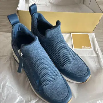 MICHAEL KORS 7cm 힐 웨지 니트 스니커즈 22.5cm