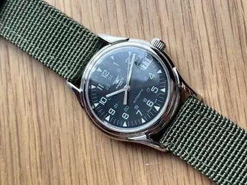 34mm Kamatz 밀리터리 자동 와인딩 손목시계 스위스산