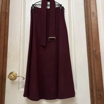 Over twenty 버건디 플레어 스커트 벨트 포함 3호 새상품급