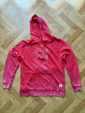 APPLEBUM JAZZY SPORT damaged 빨간색 후드티