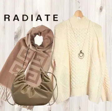 스콧 클럽 RADIATE/라디에이트 백 슬릿 케이블 니트