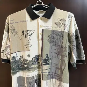Disney STORE 디즈니 스토어 긴 기장 피케 셔츠 골프 미키 L