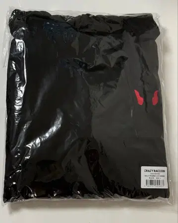 CR Selly THUMBS CUT HOODIE BLACK 사이즈 L