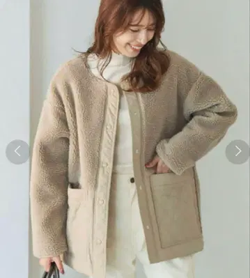 B:MING by BEAMS / 퀼트 보아 블루종 IVORY