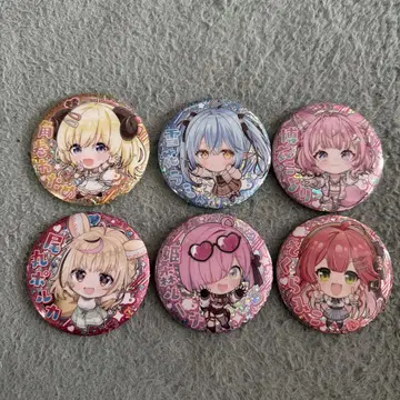 Vtuber 캐릭터 캔뱃지 6개 세트