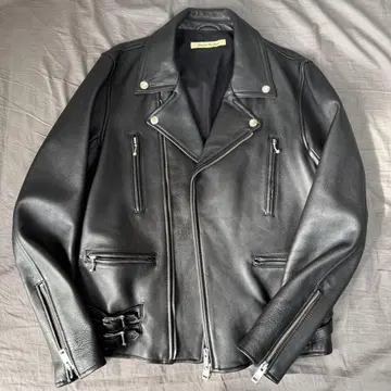 Journal Standard 블랙 가죽 자켓 라이더스 M 남성용