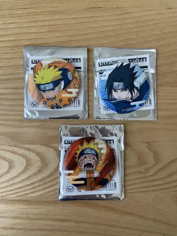 NARUTO 요코하마 마루이 캔뱃지 우즈마키 나루토 우치하 사스케