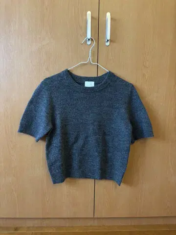 H&M 그레이 반팔 니트 XS