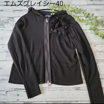 엠즈 그레이시 40 더블 지퍼의 성숙 큐트 후드 가디건