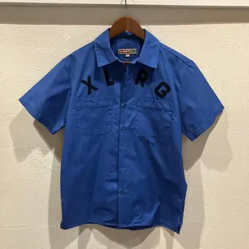 XLARGE 파랑 반팔 워크 셔츠 S
