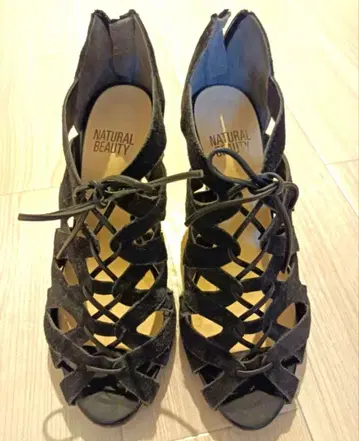 블랙 스웨이드 7cm 힐 24cm