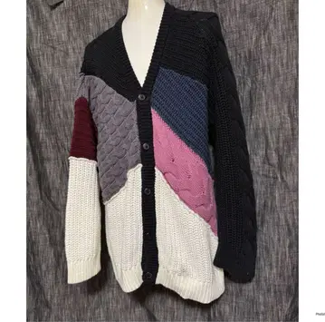 정가 40700엔 LAD MUSICIAN 오버 사이즈 니트 가디건 44