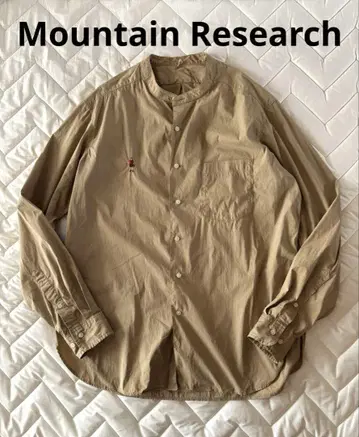 새상품급! Mountain Research 마오 셔츠 노카라 셔츠