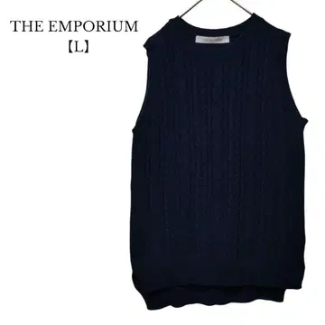 THE EMPORIUM 니트 베스트 네이비 L