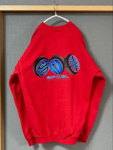 00s 데드스탁 RIP CURL 맨투맨 레드 빈티지