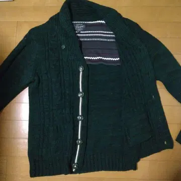 Pine Grove 다크 그린 가디건 L