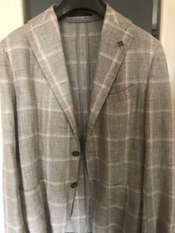 TAGLIATORE 체크 무늬 테일러드 자켓 48