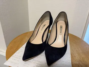 DIANA 네이비 스웨이드 하이힐 펌프스