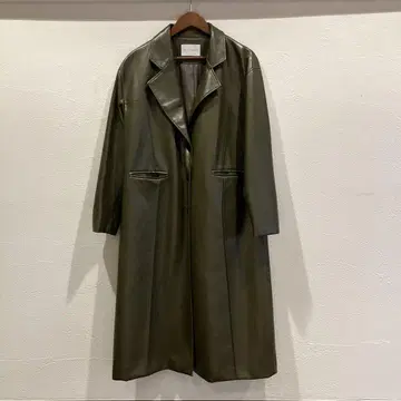DEPT. ANONYM 올리브 그린 롱 코트