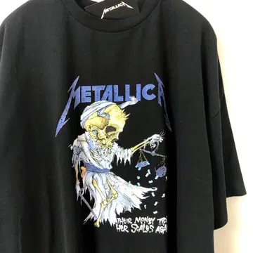 [ 새상품 ] METALLICA 메탈리카 스컬 디자인 반팔 T셔츠 4L