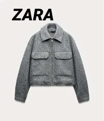 ZARA 자라 부클레 크롭 자켓