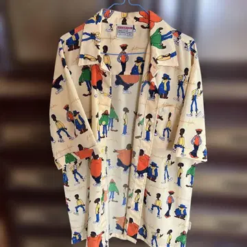 FUBU 반팔 셔츠 캐릭터 패턴 19107