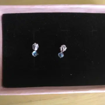 14k WG 블루 귀걸이