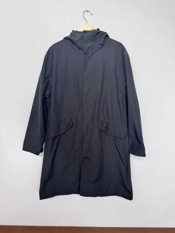 DESCENTE PAUSE 데상트 포즈 후디드 오버 코트