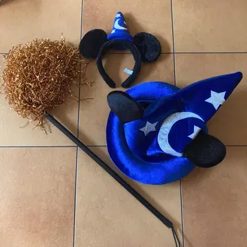 디즈니랜드 할로윈 마법사 모자, 머리띠, 빗 3종 세트