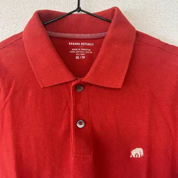 BANANA REPUBLIC 빨간색 피케 셔츠 XS