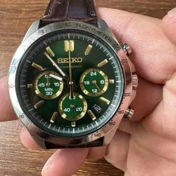 SEIKO 크로노그래프 손목시계 그린