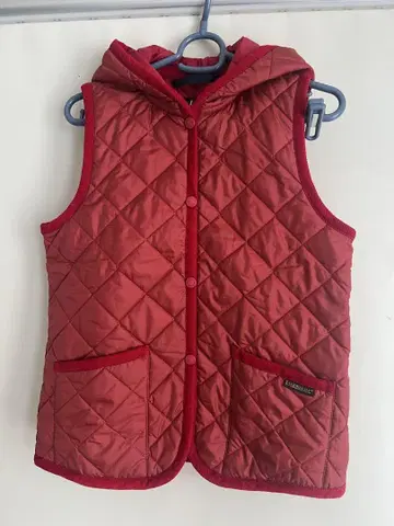 LAVENHAM 레드 퀼팅 베스트 사이즈 36