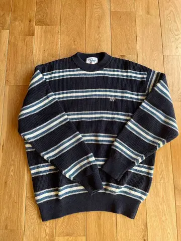 KEBOZ BORDER KNIT SWEATER
