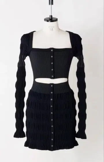 FETICO STRIPE KNIT CARDIGAN 블랙