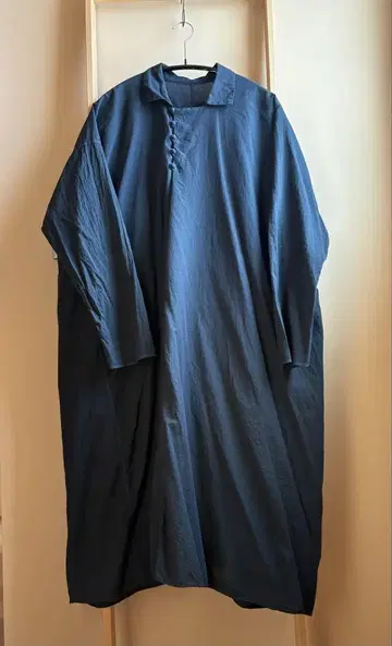 바바구리 셔츠 원피스 네이비 나염