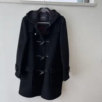 글로버올 더플 코트 블랙 울 소재