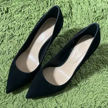 세르지오로시 블랙 스웨이드 펌프스 24cm