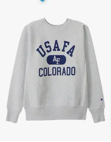 CHAMPION 파란 택 리버스 위브 그레이 챔피온 USAFA