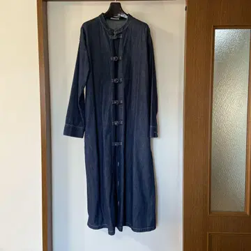 루쿠루카 데님 긴팔 셔츠 원피스