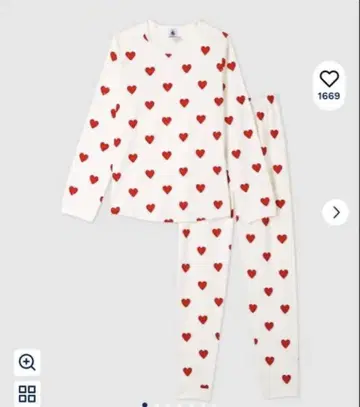 쁘띠바토 하트 파자마