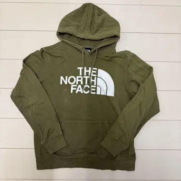 THE NORTH FACE 올리브 후드 부착 후드티 S