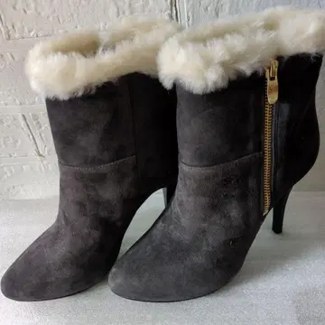 새상품급 퍼 다이애나 숏부츠 브라운