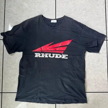 RHUDE 다크 그레이 로고 T셔츠