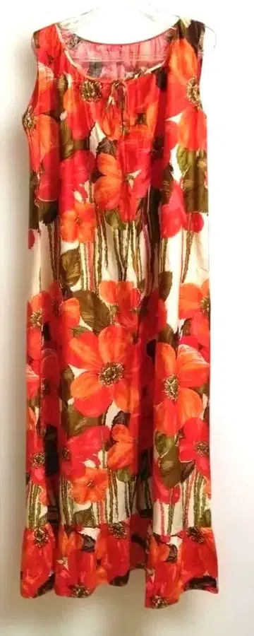 무무 롱 원피스 꽃무늬 화려함 F 미사용