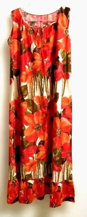 무무 롱 원피스 꽃무늬 화려함 F 미사용