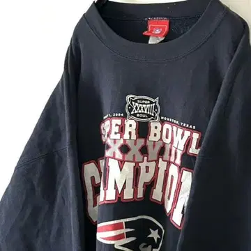 NFL 슈퍼볼 챔피온 맨투맨 트레이닝복 XL 네이비 구제 의류
