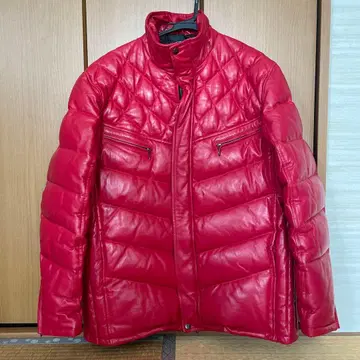 [ 한정판 가격 할인 중!! ] 새상품급 SCHAFFEN 레드 가죽 자켓